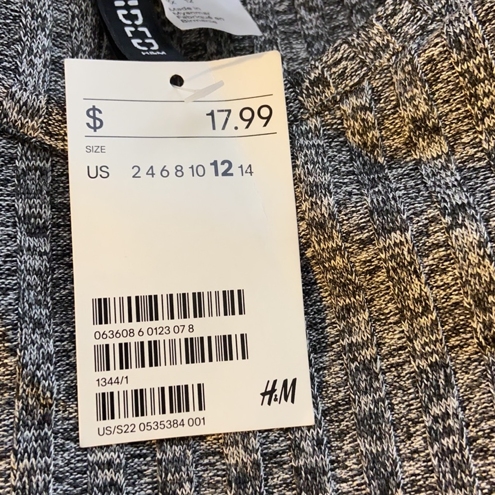 Grey Ribbed Mini Dress - Picture 4 of 4